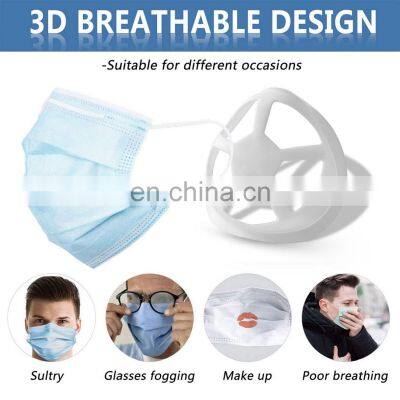 DIY Protect Lipstick Lips Internal Support Holder Frame Nose Breathing Smoothly Silicone Face 3D Mask Bracket photo-4