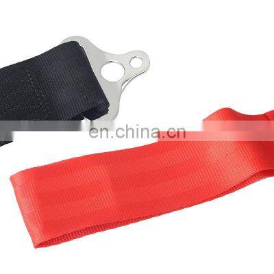 2'' Width 8mm 14mm Bolt Hole JDM Track Race Recovery Nylon Car Tow Straps Snatch Strap With Hooks photo-2