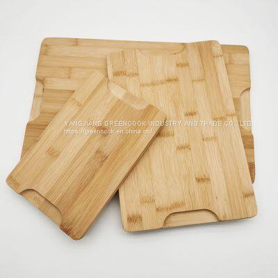 Amazon Hot Sell 3 Pieces Bamboo Cutting Boards for Home Hotel Kitchen photo-3
