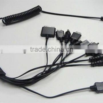 10 in 1 Universal Spring Adapter Charging Cable for mobilephone