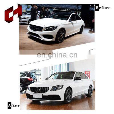 CH New Facelift Fashion New Car Modify Body Kit Pp Material Bumper Exhaust Pipe For Mercedes-Benz C Class W205 2015+ to C63 2019