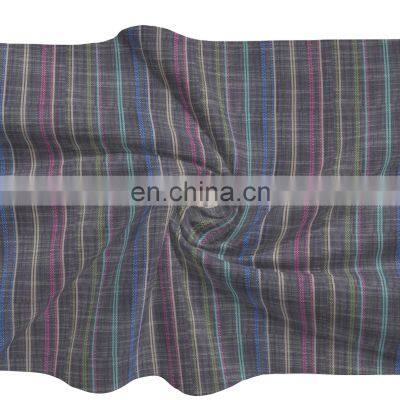 Stock Fabric Yarn Dyed Rayon Dobby Stripe Fabric For Garments