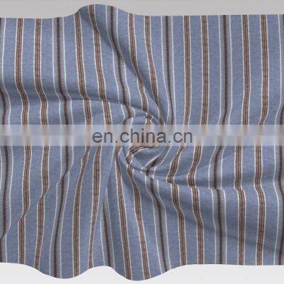 Fashion Trend Stretch BCI Cotton Yarn Dyed Wrinkle Stripe Fabric for Blouses