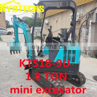 Kyotechs 1.8 Ton Excavator Mini Digger 1.8t Mini Excavator Digging Hydraulic Small Micro Digger Machine Prices for Sale photo-2