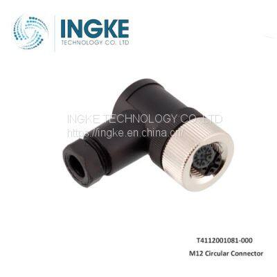 T4112001081-000 M12 Connector 8 Position Plug Female Sockets Screw