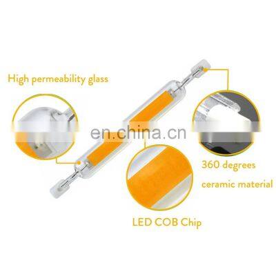 AC 110V 220V 230V R7S LED COB Bulb 78mm 118mm J78 J118 Dimmable Glass Tube Light Equal 60W 120W Halogen Lamps