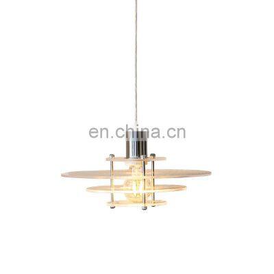 Bauhaus Space Age LED Chandelier Danish Minimalist Hanging Lamp For Restaurant Single-Headed Medieval UFO Pendant Light