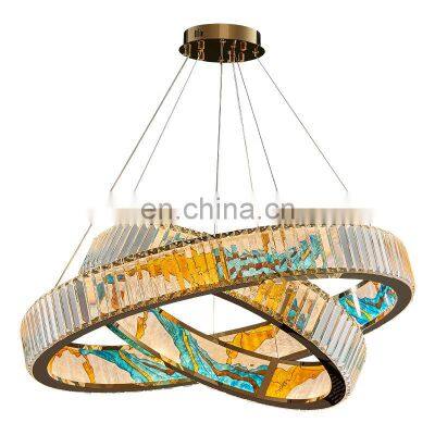 Nordic modern design stainless Steel Crystal Golden Lighting Ceiling Luxury Chandeliers & Pendant Lights