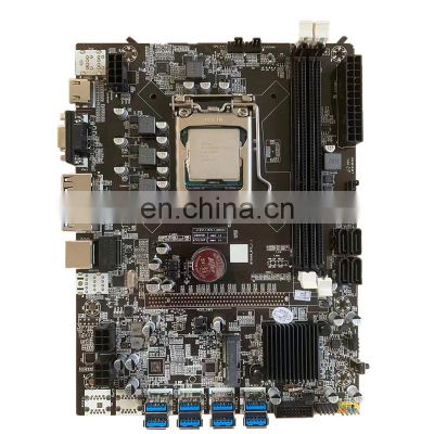 B75 Motherboard Lga1155 8*pcie To Usb3.0 Supports 8 Gpu Graphics Card Ddr3 Dimm Ram