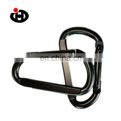 JINGHONG New Design Aluminum Alloy Black Small Mountaineering Buckle Snap Hook