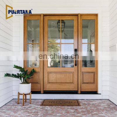 Ultra Simple Design Modern Solid Wooden Front Doors Entrance Exterior Entry Door Residential