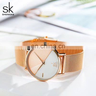 Ladies Clock SK Luxury Women Watches Fashion Female Quartz Wristwatches K0095L Relogio Feminino Steel Mesh Band Watch Woman photo-3