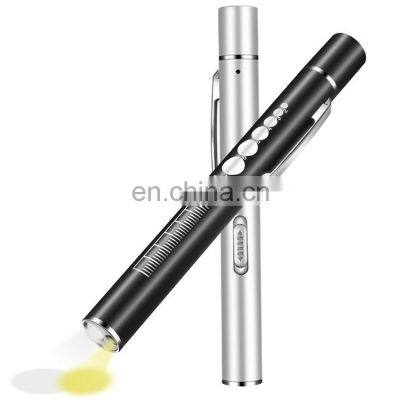 Nurse doctor pocket diagnostic powerful flashlights yellow white dual medical penlights for nurses