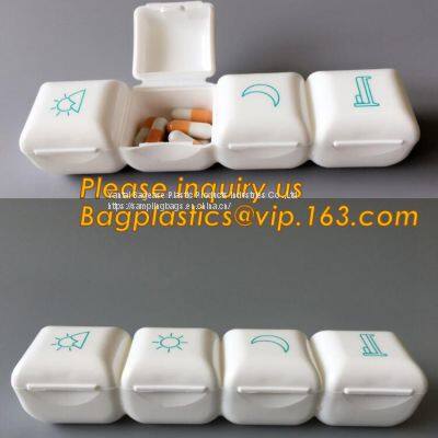 Weekly Plastic Rainbow Pill Box Large Travel Automatic Pill Case 7 Day Medication Pill Organiser Box, 7 Day Pill Box For Travel photo-5
