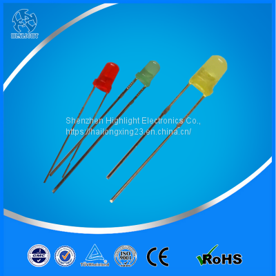 5MM Flat Head White Hair Yellow Light Lamp LED photo-2