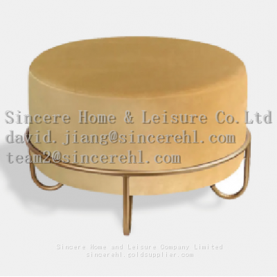 Velvet Round Stool