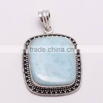 LARIMAR PENDANT 925 Sterling Silver Pendant, SILVER JEWELRY EXPORTER,SILVER JEWELRY WHOLESALE,SILVER EXPORTER