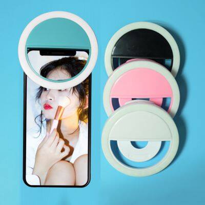 Mobile Selfie Clip On Light Bulb Cover Led Ring Flash Light Portable Rechargeable Cellphone Led Mini Selfie Light