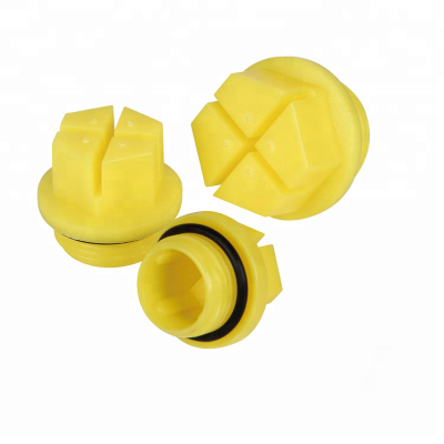 M24 Hex Design Nylon Plastic Male Threaded Sealing Plug Cap Yellow SPM, SPB, SPU Series