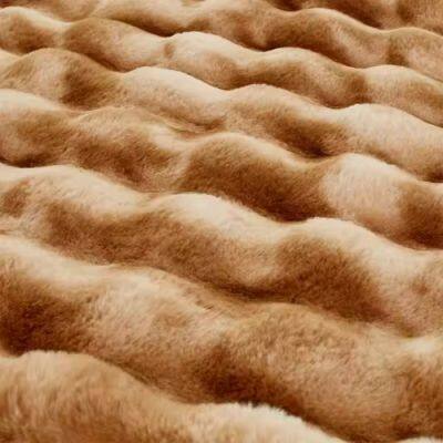 Faux Rabbit Fur Mink Various Good Quality Double Weighted Safety and Environmental Protection Skin-Friendly Softness Blanket photo-2
