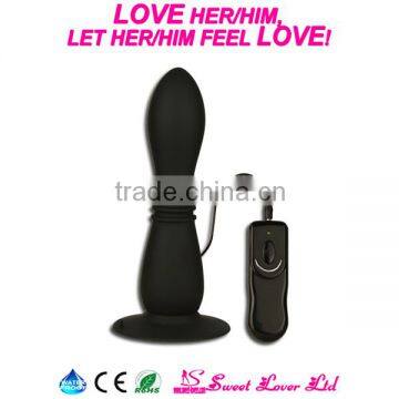 Top selling black Silicone vibrator Anal wire anal plug vagina silicone butt plug vibrator