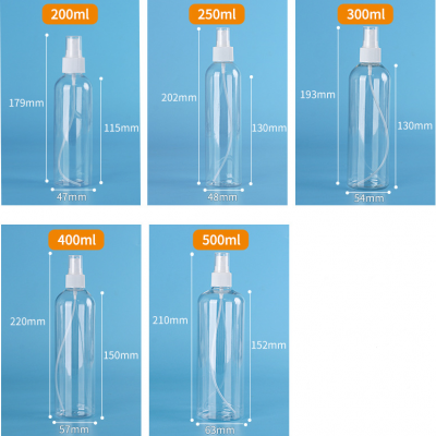 High Quality PET Plastic Spray Bottles 30ml-500ml Amber White Clear Blue for Cosmetics Packaging photo-5