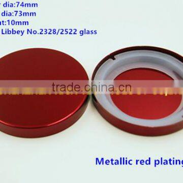 74mm Metallic Red Plating Candle Lid photo-2