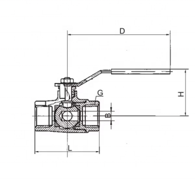 3/4 in 1/2 in 1in PN16 PN25 NPT Internal Thread 3 Way Brass Ball Valve Female Three Way 3 Inch Ball Valve photo-3