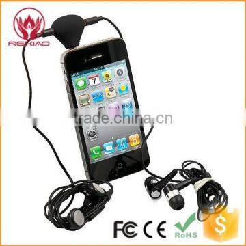 Universal PVC Black headphone splitter for cell phone