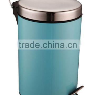 5L stainless steel stainless steel garbage bin with powder coating Blue color