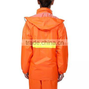 Orange Luminous Suit Thick Waterproof Safety Riding Raincoat photo-4