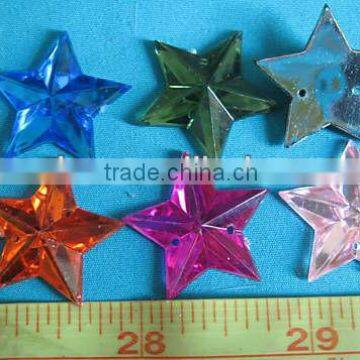 Star Shape Acrylic Stone Buttons for sewing 40pc