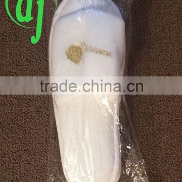 white dense velvet hotel bathroom slippers /wellness tourism hotel slipper