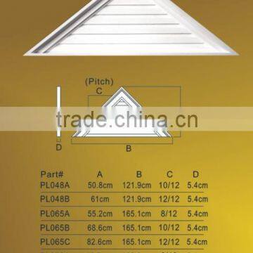 Polyurethane triangle gable vents