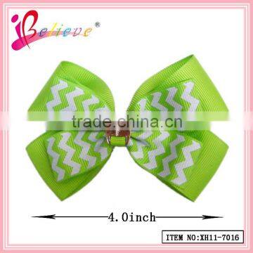 Chinese hair clip accessories hair bows made of hair,green hair accessories