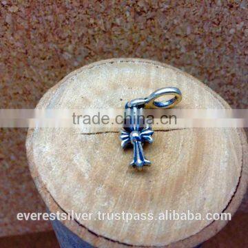 Wholesale Sterling silver charm DIY 925 sterling silver charm cross silver