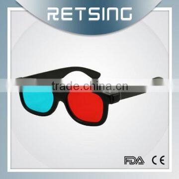 Promotional colorful 3d glasses manufacturer factory sale 3d red&blue glasses for video glasses