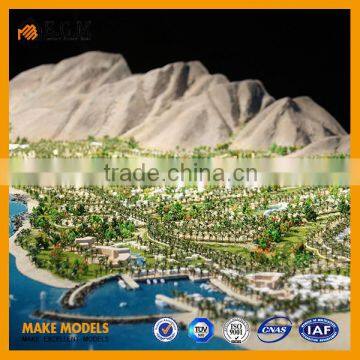 1 : 3000 urban architecture and topography planning model