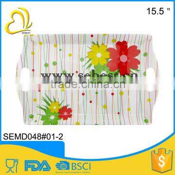 FDA standard custom design melmine dinner serving 15 inch plastic tray                        
                                                                                Supplier's Choice