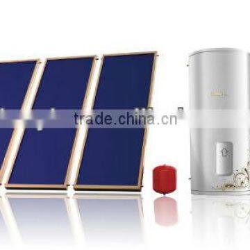 300L split pressurized solar energy systems /Flat Panel Solar Water Heater with Porcelain enamel inner tank