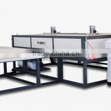 Higher efficiency glass laminating machine