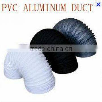 6 inches white black gray pvc and aluminum flexble ventilation ducting oem