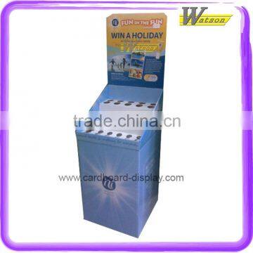 cosmetics store floor free standing cardboard display stand for cosmetic