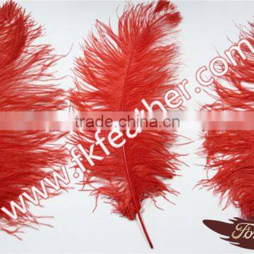 Dyed Ostrich Feather Large Red Craft Ostrich Feather Cheap Wedding Decorations
