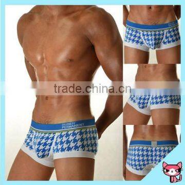 Fashion European Check Patten Breathable Underwear Men boxer