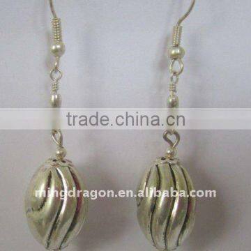 CHINESE TIBET SILVER EARRING EARDROP 155#