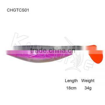 CHGTCS01 big fish soft fishing lure paddle tail bright colors fishy smell bait