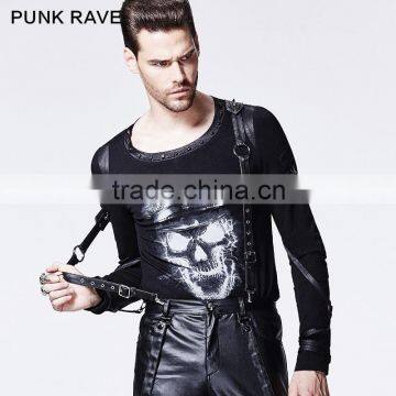 S-155 new design Punk Rave gothic man rivet straps accessory