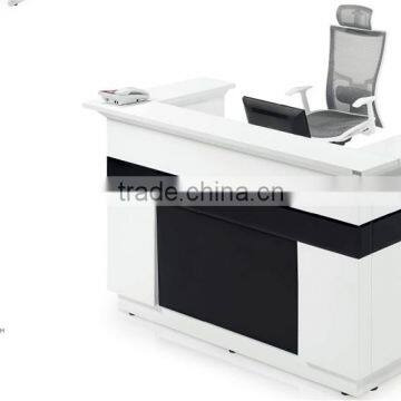 White and black MFC fitness center reception desk