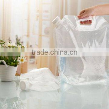 plastic handle water bag foldable water bag 5L